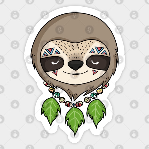 Sloth Head Sticker by lunaticpark